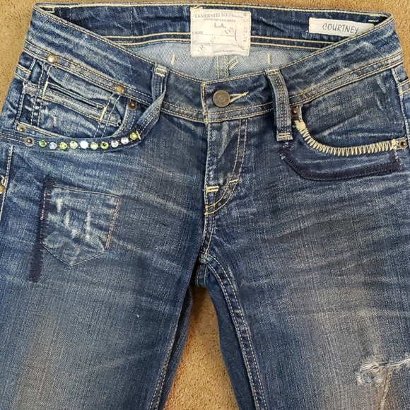 Taverniti So Jeans distressed flared leg, Sz 25 - Picture 9 of 16